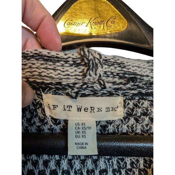 Anthropologie If It Were Me Womens XS Long Hooded Sweater Gray Wool Zip Duster - Picture 4 of 6